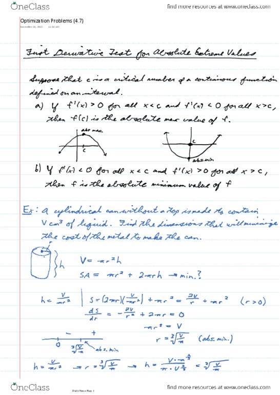 MATH100 Lecture 23: 23_Optimization Problems (4.7) thumbnail