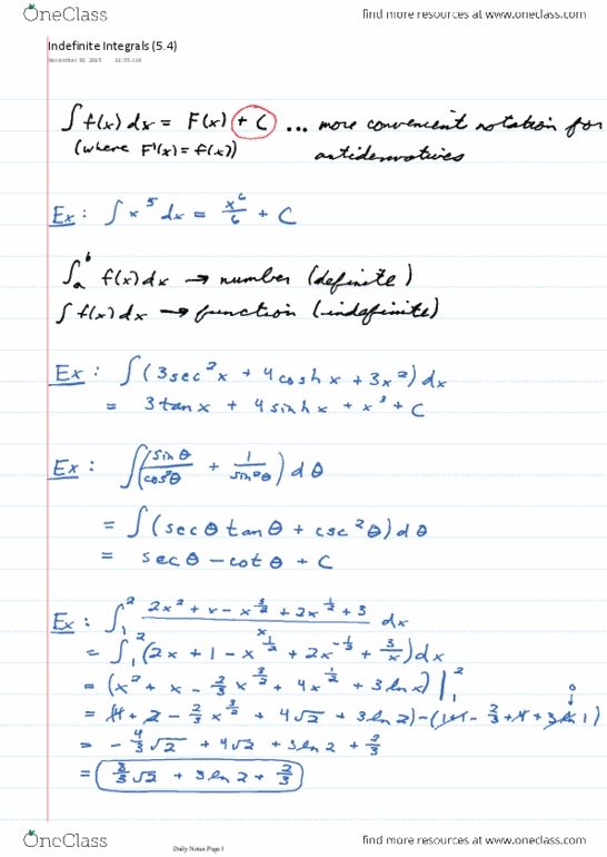 MATH100 Lecture 29: 29_Indefinite Integrals (5.4) thumbnail