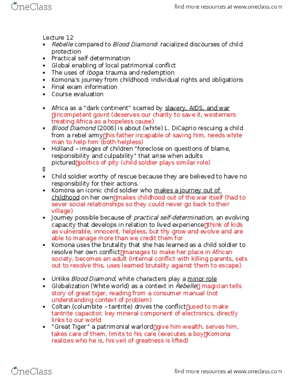 CHYS 2P38 Lecture Notes - Lecture 12: Counterpoint, Ak-47, Chat Room thumbnail