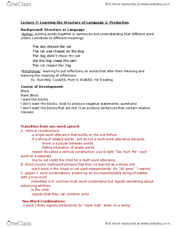 LING 3P61 Lecture Notes - Lecture 8: Present Continuous, Relative Pronoun, Contractible Space thumbnail