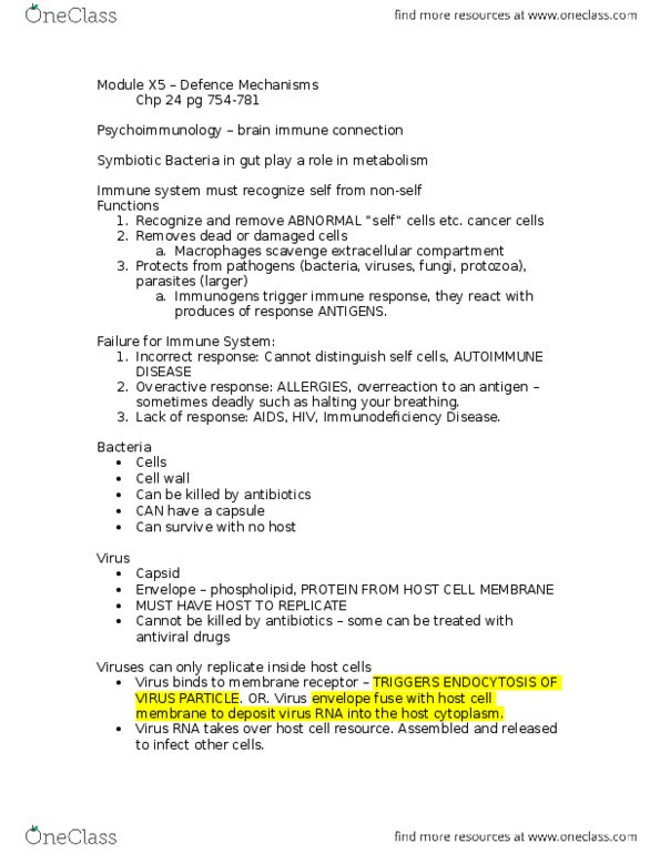 PHYL 1010X Lecture 1: PHYL 1000X Lecture 1: Physiology 1000X Class Notes: All Lectures thumbnail