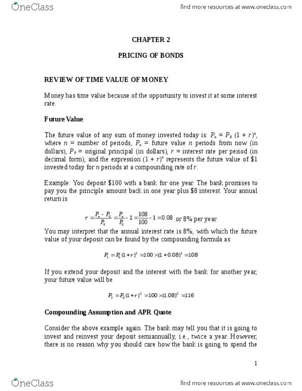 ADM 3351 Lecture Notes - Lecture 3: The Monthly, Financial Instrument, Zero-Coupon Bond thumbnail