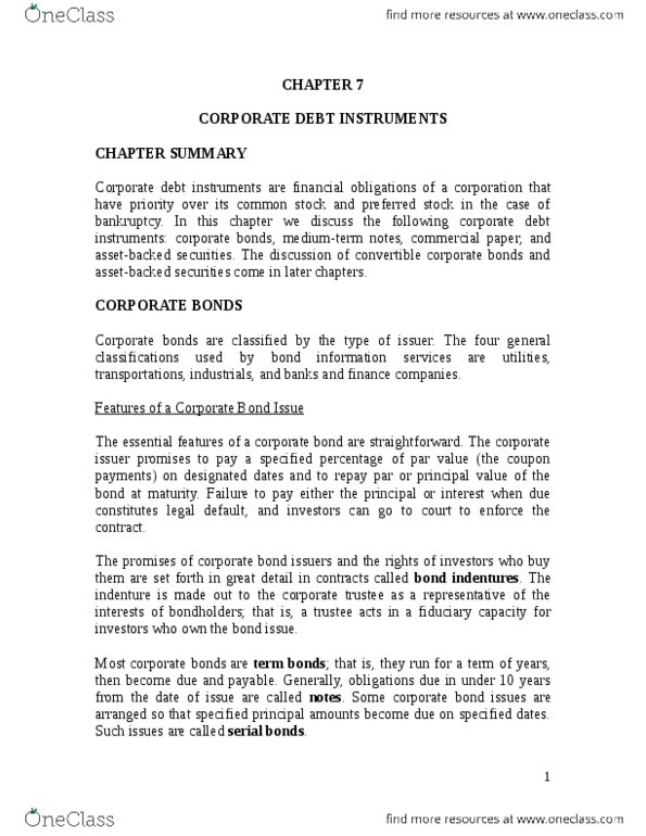 ADM 3351 Lecture Notes - Lecture 7: Corporate Bond, Preferred Stock, Commercial Paper thumbnail