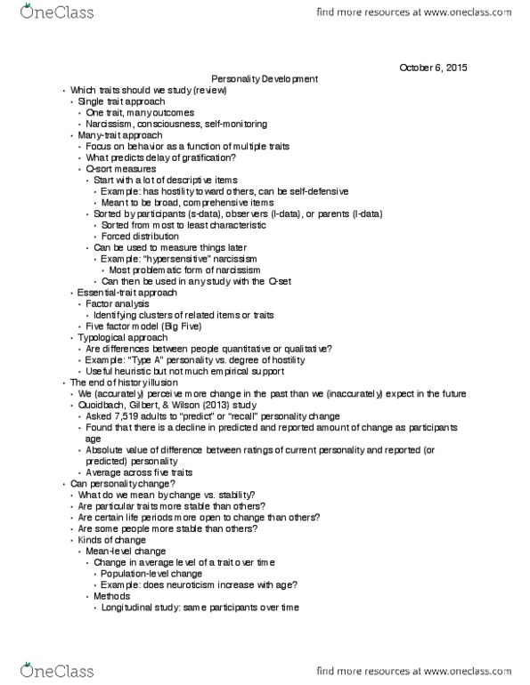 PSYCH 290 Lecture Notes - Lecture 8: Narcissism, Factor Analysis, Reference Group thumbnail