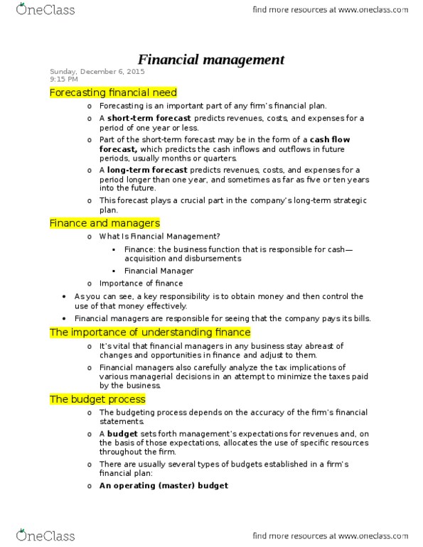 BUSI 1600U Lecture Notes - Lecture 17: Cash Flow, Financial Statement, The Item thumbnail