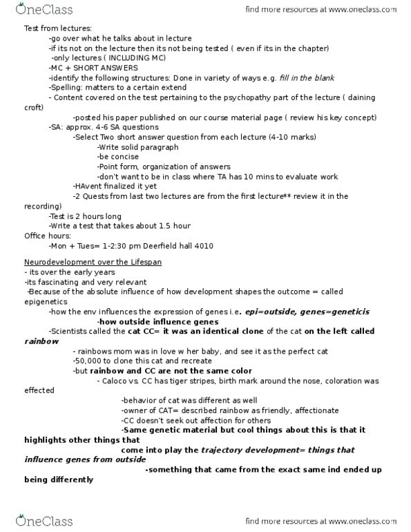 PSY346H5 Lecture Notes - Lecture 3: Actual Size, Gastrulation, Blastocyst thumbnail