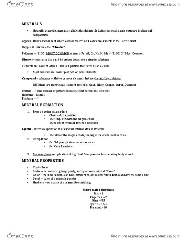 ESC2000 Lecture Notes - Lecture 2: Sulfur, Inta, Calcite thumbnail