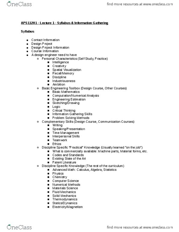 APS111H1 Lecture Notes - Lecture 1: Scopus, Debt Management Plan, Food Engineering thumbnail