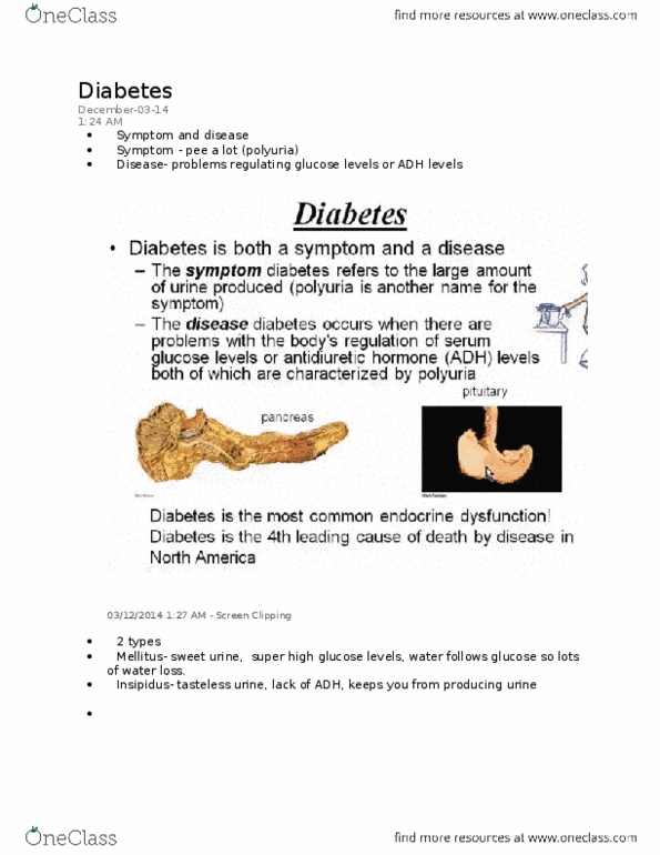 NURSING 2LA2 Lecture 6: Diabetes thumbnail