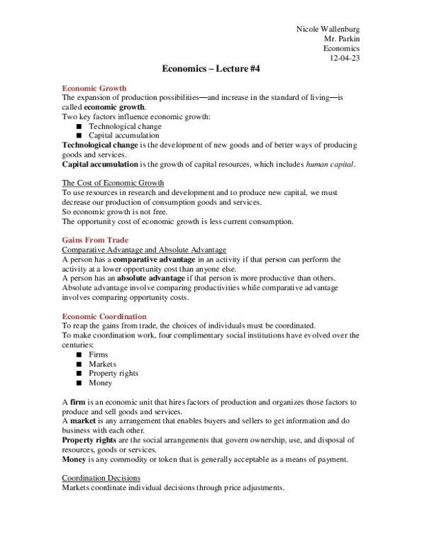 Economics 1021A/B Lecture Notes - Capital Accumulation, Technological Change, Absolute Advantage thumbnail