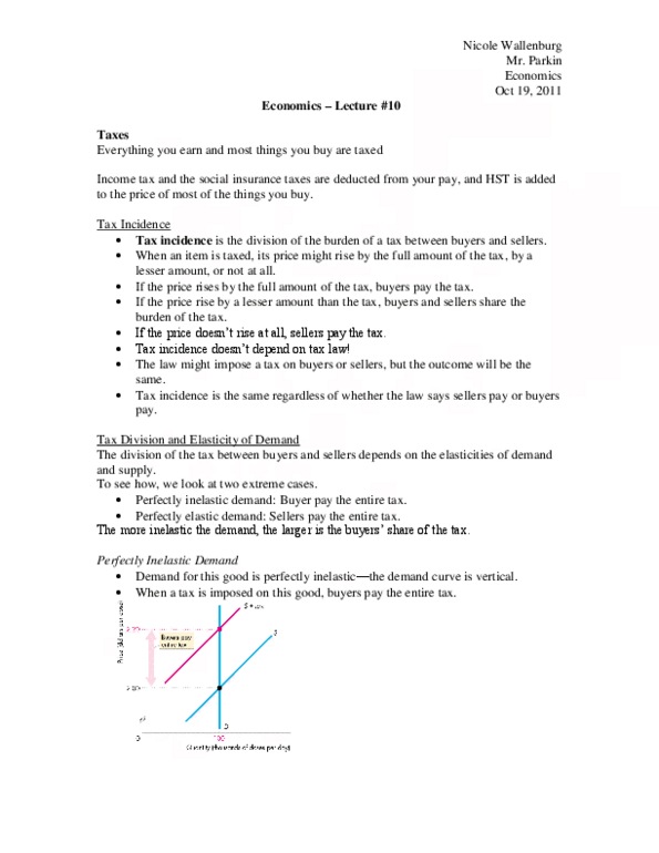 Economics 1021A/B Lecture Notes - Federal Insurance Contributions Act Tax, Tax Incidence, Demand Curve thumbnail