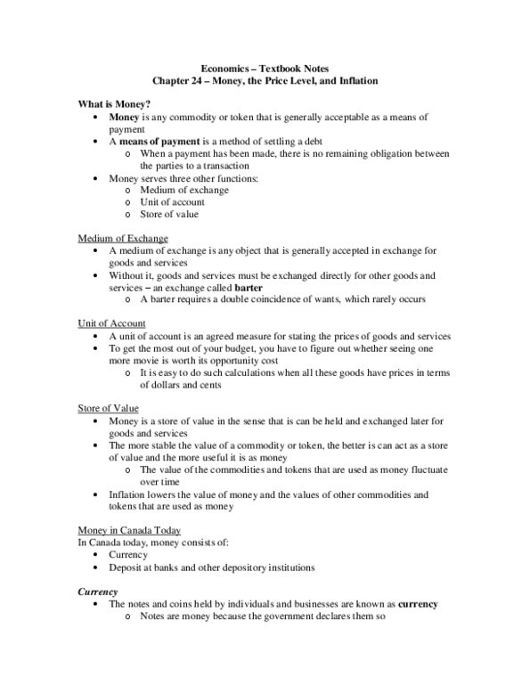 Economics 1022A/B Chapter Notes -Credit Union, Mortgage Loan, Payments Canada thumbnail