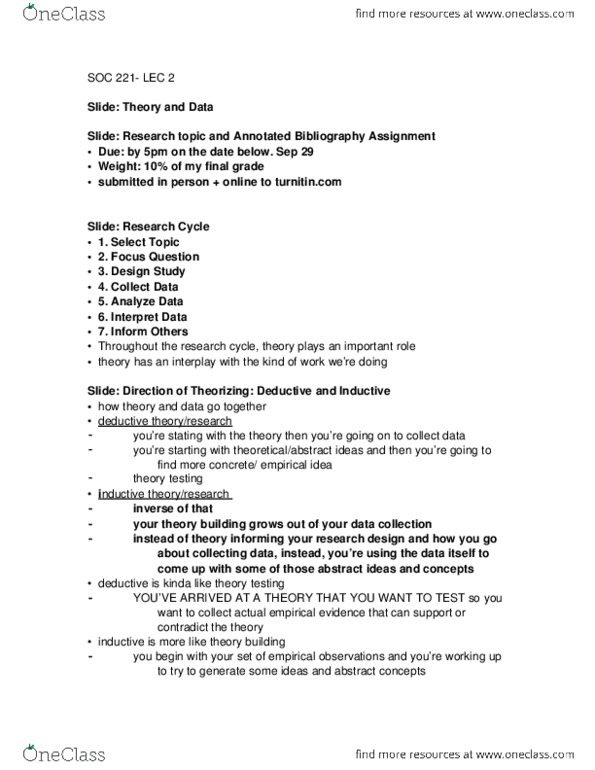 SOC221H5 Lecture Notes - Lecture 2: Role Theory, Social Fact, Beaufort Scale thumbnail