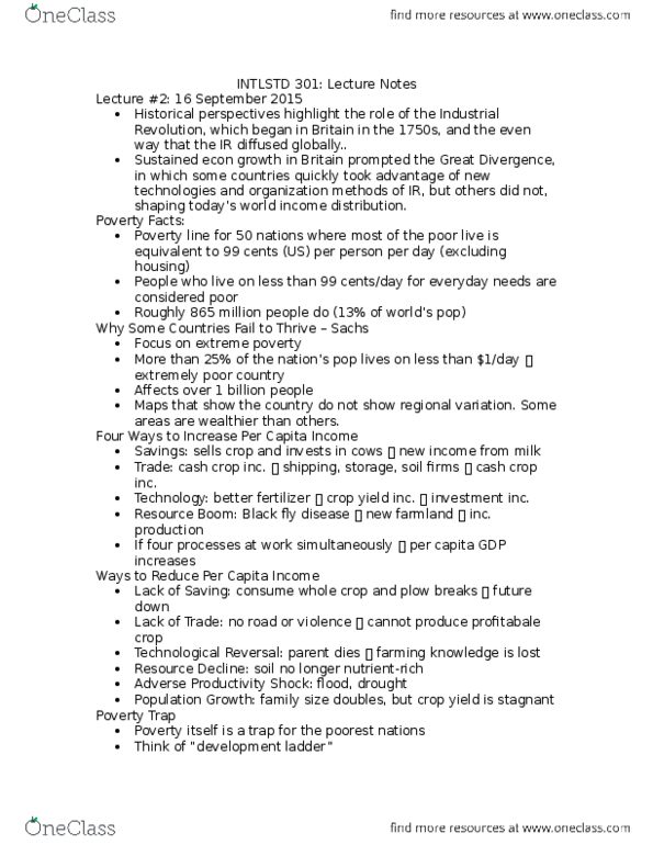 CICS 101 Lecture Notes - Lecture 1: Poverty Trap, Crop Yield, Cash Crop thumbnail