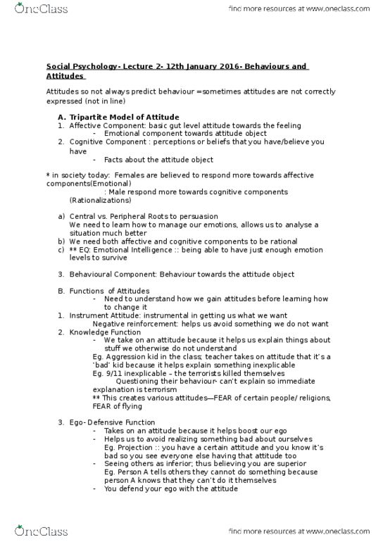 PSYC 2120 Lecture Notes - Lecture 2: Reinforcement thumbnail