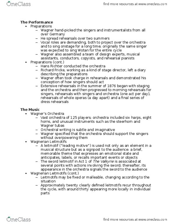 MUSIC 1AA3 Lecture Notes - Lecture 15: Leitmotif, Magic Fire, Drinking Horn thumbnail