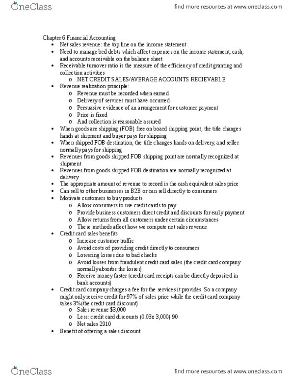 ACCT 1201 Chapter Notes - Chapter 6: Financial Statement, Direct Deposit, Bank Statement thumbnail