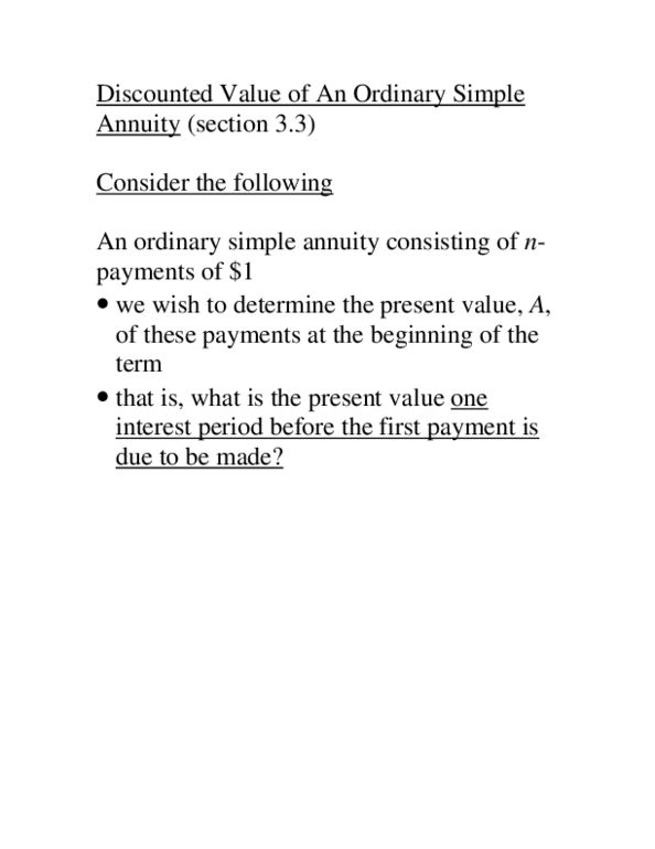 Actuarial Science 2053 Chapter Notes - Chapter 3: Discounting, Savings Account, Asud thumbnail