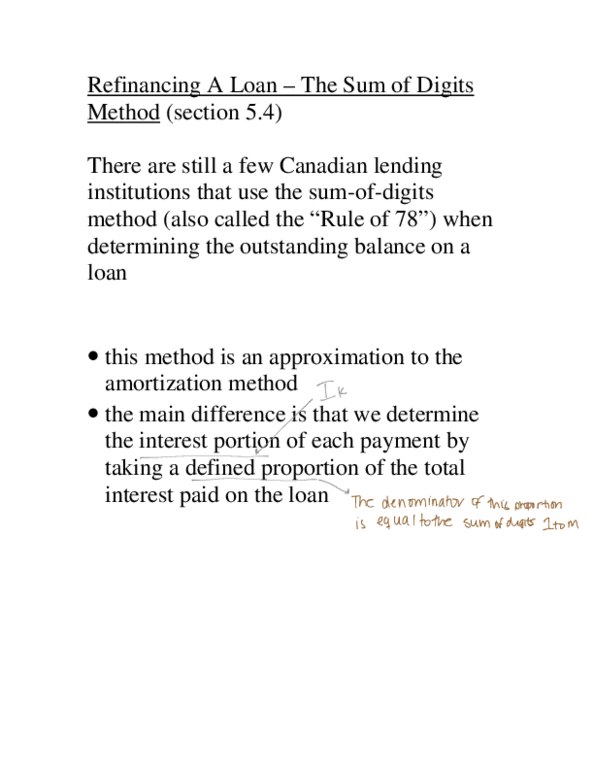 Actuarial Science 2053 Chapter Notes - Chapter 5: Refinancing, Sinking Fund, 18 Months thumbnail