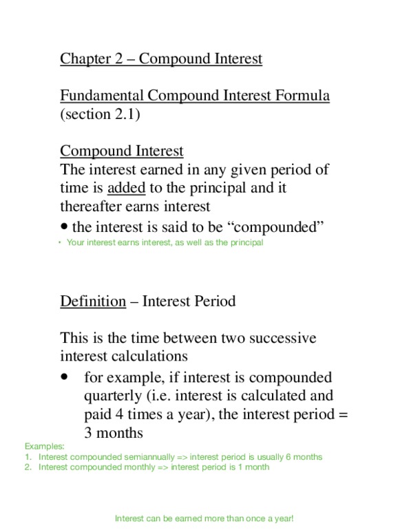 Actuarial Science 2053 Lecture Notes - Lecture 8: Savings Account, Interest, Raw Image Format thumbnail