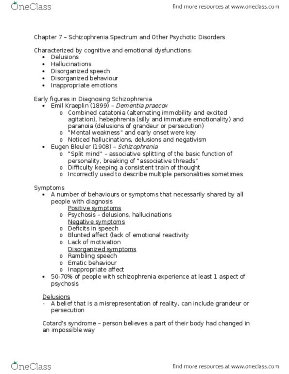 PSYC 235 Chapter Notes - Chapter 7: Auditory Cortex, Middle Temporal Gyrus, Eugen Bleuler thumbnail