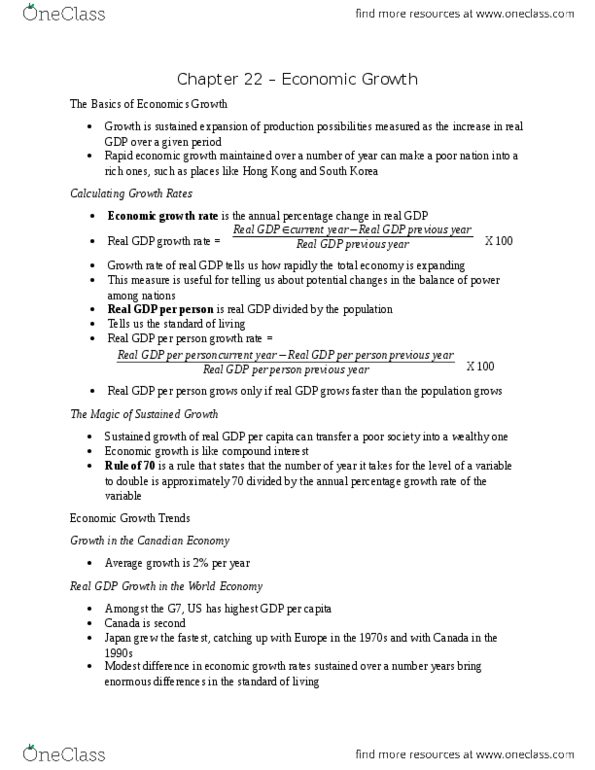 ECON 2020U Chapter Notes - Chapter 22: Real Interest Rate, Potential Output, Economic Equilibrium thumbnail