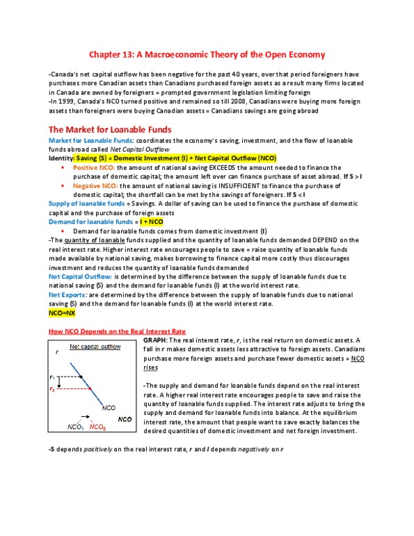 ECN 204 Lecture Notes - Loanable Funds, Real Interest Rate, Foreign Exchange Market thumbnail