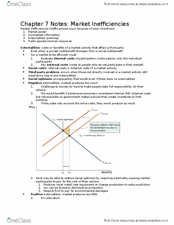 ECON 10010 Lecture Notes - Lecture 16: Market Power, Externality, System On A Chip thumbnail