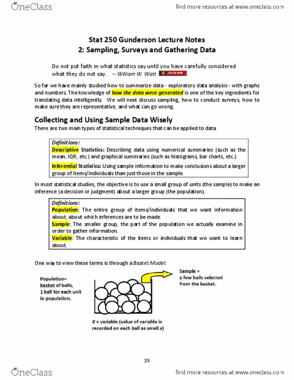 STATS 250 Lecture Notes - Lecture 2: Opendocument, Random Number Table, Exploratory Data Analysis thumbnail