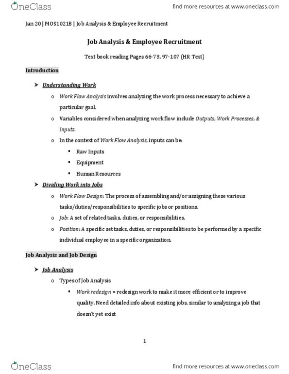 Management and Organizational Studies 1021A/B Lecture Notes - Lecture 2: Service Canada, Ob River, Performance Management thumbnail