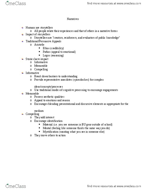 COM CO 101 Lecture Notes - Lecture 10: Pathos, Ion thumbnail