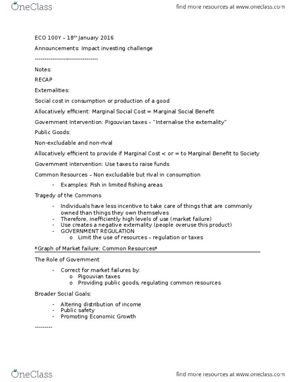 ECO101H1 Lecture Notes - Lecture 3: Money Supply, Aggregate Supply, Aggregate Demand thumbnail