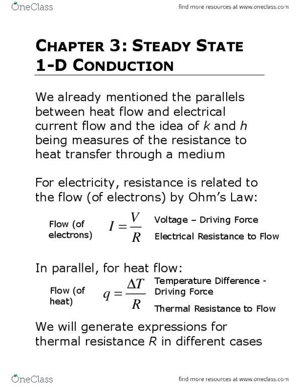 CHEMENG 3A04 Lecture Notes - Lecture 3: Convective Heat Transfer, Electrical Resistance And Conductance, Collision Frequency thumbnail
