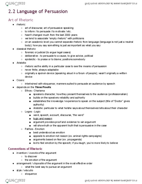 ENGC15H3 Lecture Notes - Lecture 4: Pathos, Epideictic, Method Of Loci thumbnail