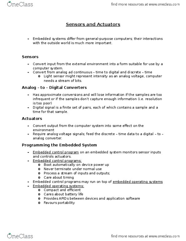 ECE155 Lecture Notes - Lecture 7: Apidae, Embedded System, Computer thumbnail