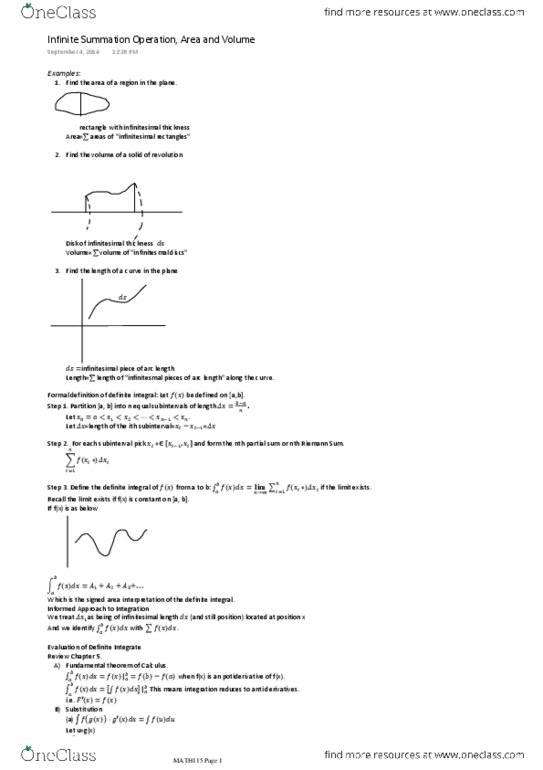 MATH115 Lecture Notes - Lecture 1: Emule, Product Rule, European Cooperation In Science And Technology thumbnail