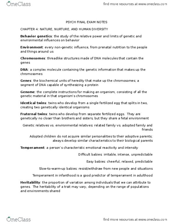 2013 Lecture Notes - Lecture 4: Twin, Molecular Genetics, Prenatal Nutrition thumbnail