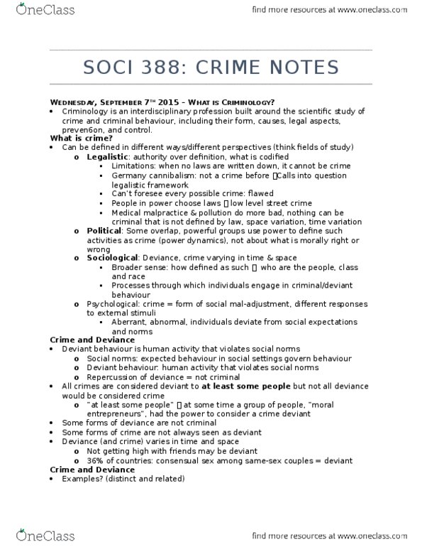 SOCI 388 Lecture 1: SOCI 388 - NOTES thumbnail