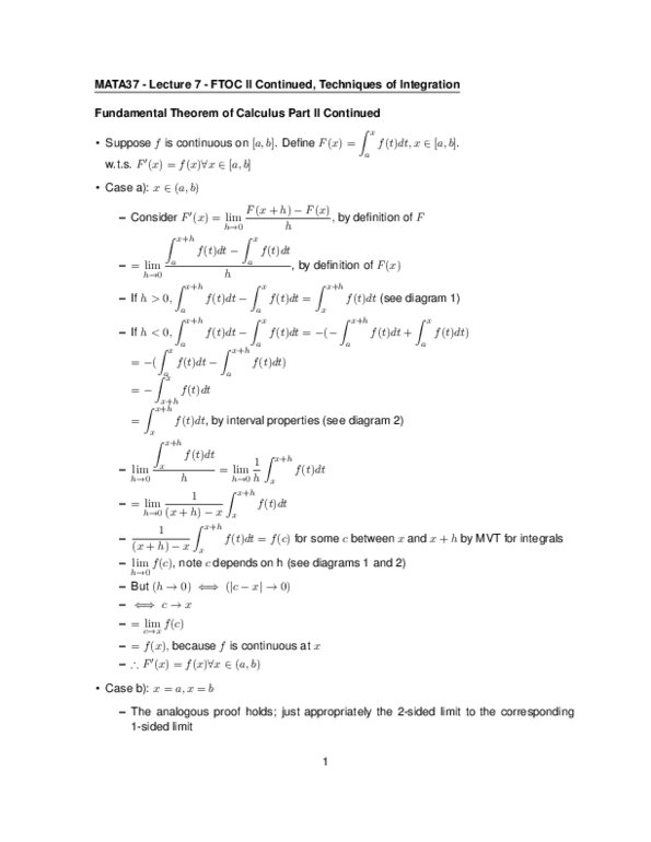 MATA37H3 Lecture Notes - Lecture 7: Partial Fraction Decomposition thumbnail