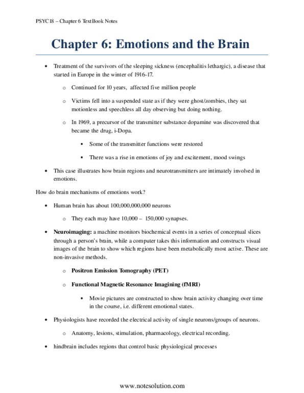 PSYC18H3 Chapter 6: Chapter 6 textbook notes thumbnail