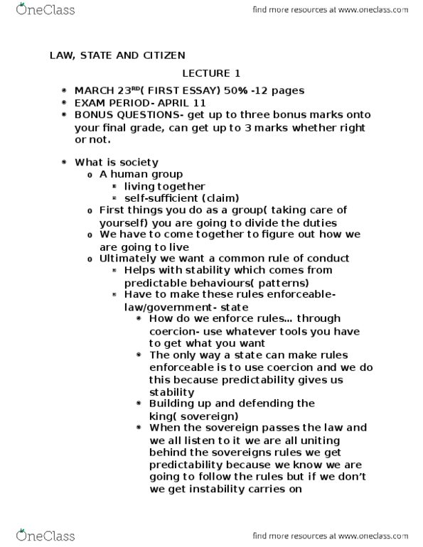 LAWS 2502 Lecture Notes - Lecture 3: Common Rule, Constitutional Law, Private Law thumbnail