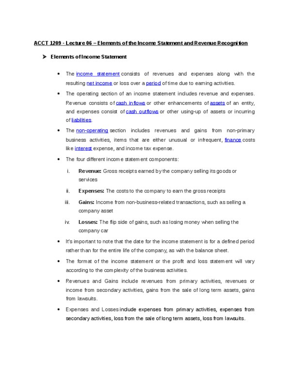 ACCT 1209 Lecture Notes - Lecture 6: Income Statement, Financial Statement, Accrual thumbnail