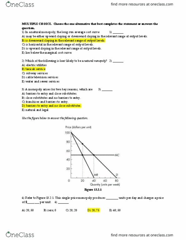 ECON 2010U Lecture Notes - Lecture 11: Natural Monopoly, Rent-Seeking, Economic Rent thumbnail