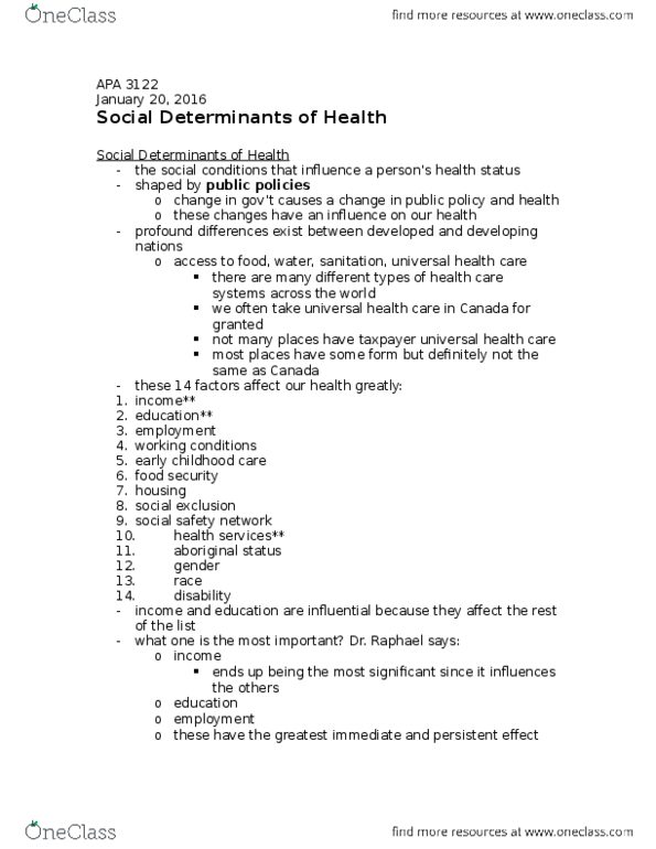 APA 3122 Lecture Notes - Lecture 2: Network Ten, Food Security, Health Human Resources thumbnail