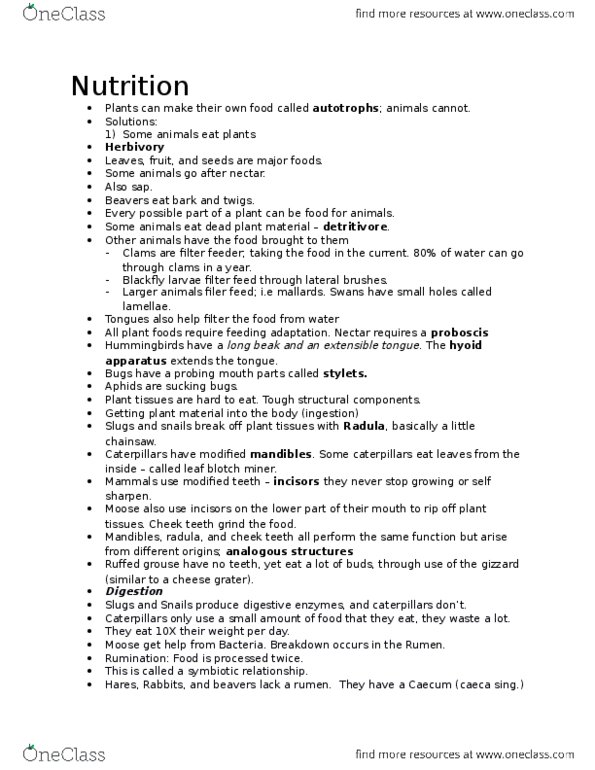 BIOL 1902 Lecture Notes - Lecture 5: Ruffed Grouse, Red Crossbill, Grater thumbnail