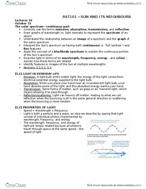 AST101H1 Chapter Notes - Chapter 5: Electric Field, Continuous Spectrum, Radio Galaxy thumbnail