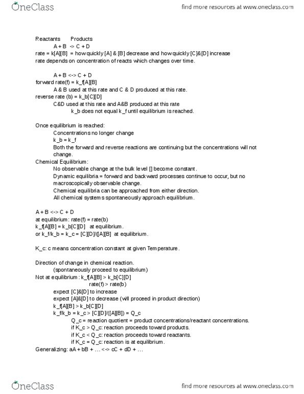 Physics 198 Lecture Notes - Lecture 2: Reaction Quotient, Equilibrium Constant, Ideal Gas thumbnail