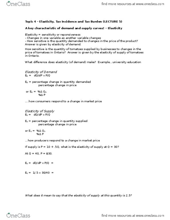 MGEB01H3 Lecture Notes - Lecture 10: Demand Curve, Deadweight Loss, Product Rule thumbnail