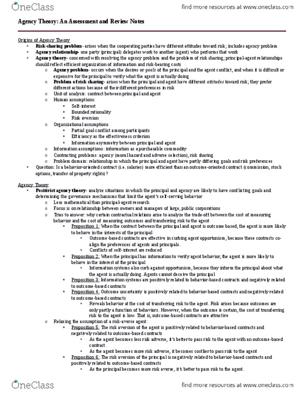 MGMT 104 Lecture Notes - Lecture 2: Risk Aversion, Adverse Selection, Problem Domain thumbnail