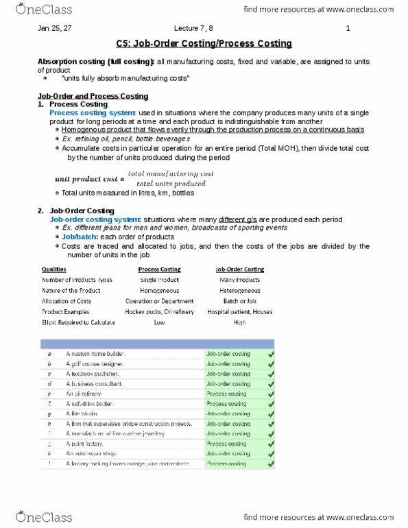 AFM102 Chapter 5: C5 Job-Order Costing Process Costing thumbnail